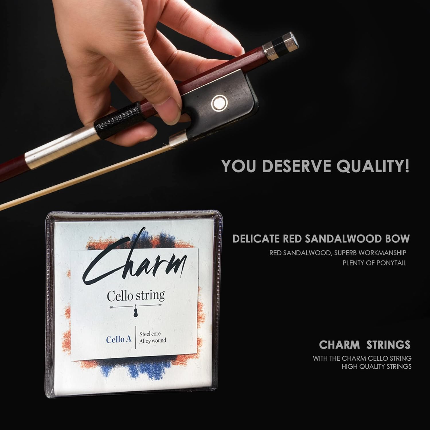 Christina C05 Carbon Fiber Cello Kit Professional Acoustic Handmade Cello with Case and Bow - CHRISTINA