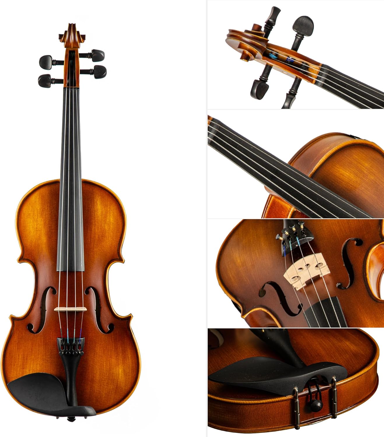 Christina V02 Beginner Acoustic Violin Kit with Case, Bow, Tuner & Accessories - CHRISTINA