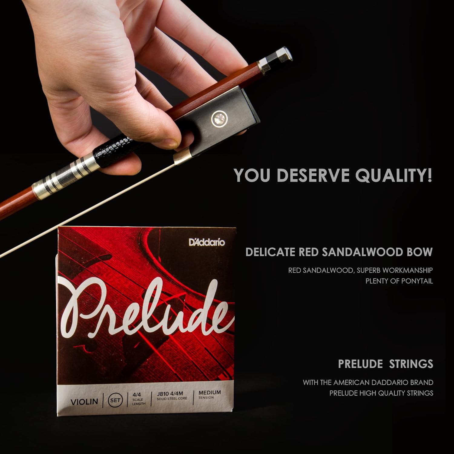 CHRISTINA V05C Handmade Professional Acoustic Violin Kit for Beginners and Adults - CHRISTINA